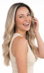 BELLE - Lacefront Ombre Mid Blonde Waves with Dark Roots - by Queenie Wigs