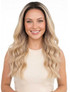 BELLE - Lacefront Ombre Mid Blonde Waves with Dark Roots - by Queenie Wigs