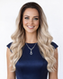 GLACIER - Lacefront Ombre Ice Grey Blonde Waves with Dark Roots - by Queenie Wigs