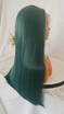 ERICA - Lacefront Light Emerald Green Long Straight Wig - by Queenie Wigs