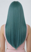 ERICA - Lacefront Light Emerald Green Long Straight Wig - by Queenie Wigs