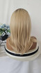 IVY - Lacefront Mid Length Ombre Creamy Light Blonde with Dark Roots - by Queenie Wigs