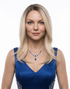 IVY - Lacefront Mid Length Ombre Creamy Light Blonde with Dark Roots - by Queenie Wigs