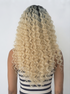 ISLA - Lacefront Ombre Platinum Blonde Long Tight Spiral Curls with Dark Roots - by Queenie Wigs