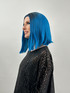 ZOE - Heat Resistant Bright Blue Dark Roots Ombre Straight Bob - by Allaura