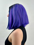 LULU - Heat Resistant Ombre Purple Blue Blend with Highlights Straight Bob - by Allaura