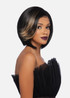 MOANA - Heat Resistant Lace Front 10 Inch Layered Angled Bob with Side Fringe