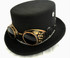 Steam Punk Black Top Hat with Goggles