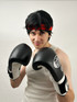 The Boxer Rocky Balboa Black Short Wig with Red Headband by Allaura