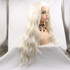 ALICE - Lace Front Platinum White Blonde Long Wavy Wig - by Queenie Wigs