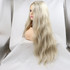 AURORA - Lace Front Ash Blonde Long Wavy Wig - by Queenie Wigs