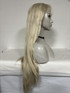 EVEREST - Lace Front Ice Ash Blonde Long Straight Wig with Fringe - by Queenie Wigs