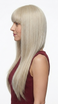 EVEREST - Lace Front Ice Ash Blonde Long Straight Wig with Fringe - by Queenie Wigs