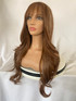 CORA - Lace Front Medium Brown Long Waves with Fringe - by Queenie Wigs