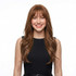 CORA - Lace Front Medium Brown Long Waves with Fringe - by Queenie Wigs