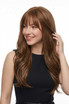 CORA - Lace Front Medium Brown Long Waves with Fringe - by Queenie Wigs