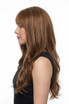 CORA - Lace Front Medium Brown Long Waves with Fringe - by Queenie Wigs