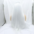 CLEMENTINE - Lace Front White Long Straight Wig - by Queenie Wigs