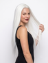 CLEMENTINE - Lace Front White Long Straight Wig - by Queenie Wigs