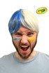 Crayola Colour-Me White Short Sides Wig Set - Customisable Washable Wig for Kids, Cosplayers & Creatives - includes Markers & Wig Stand