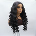 RAIN - Lace Front Long Black Curly Wig - by Queenie Wigs