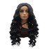 RAIN - Lace Front Long Black Curly Wig - by Queenie Wigs