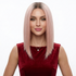 KITTY - Lace Front Dusty Pink with Dark Roots Straight Wig - by Queenie Wigs