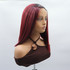 VERITY - Lace Front Burgundy with Dark Roots Straight Wig - by Queenie Wigs