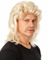 Mullet & Mo - 80's Blonde Mullet Wig & Moustache Set