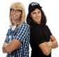 Waynes World Costume Duo Pack - Wayne with Cap & Garth with Glasses Costume Set - by Allaura