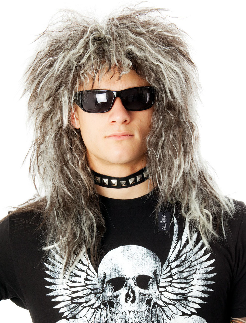 80s Pop Icon Two Tone Grey Tina Turner Wig