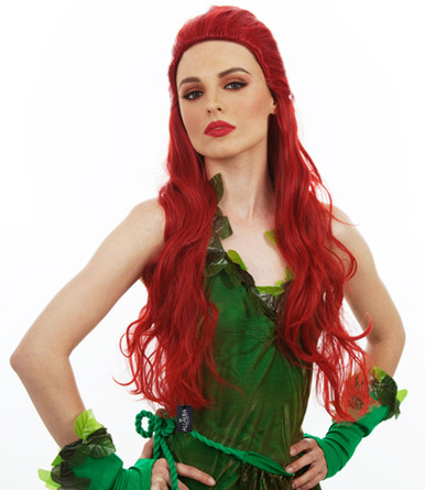 Lethal Vixen (Poison Ivy Wig) Long Red Womens Girls Cosplay Costume ...