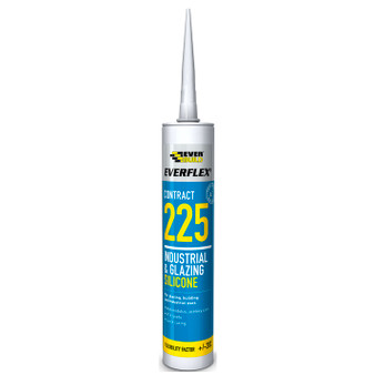 Everbuild Silicone 225 Brushed Steel 295ml (225STEEL)