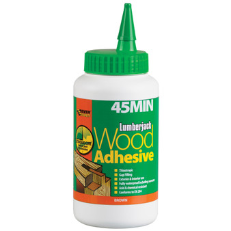 Everbuild Lumberjack 45 Minute Polyurethane Wood Adhesive Liquid Brown 750 grams