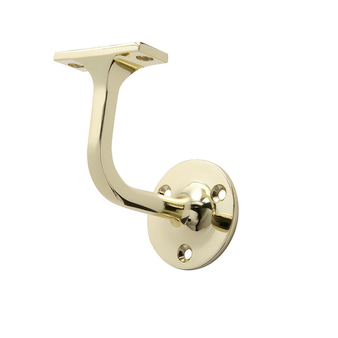 Wall Mounted Handrail Bracket + Screws Brass - 5 x 5 x 15cm (1 Unit)