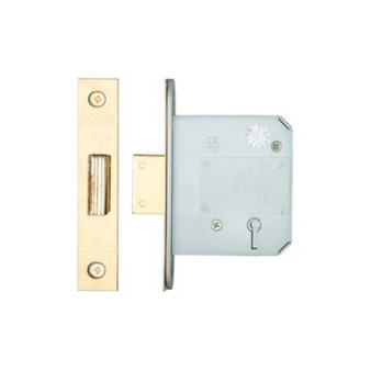 Zoo Hardware BS 5 Lever Deadlock - 76mm PVD Gold (ZBSD76PVD)