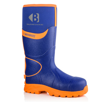 Buckler Boots BBZ8000BLOR Metal-Free Safety Neoprene Buckbootz - Blue/Orange Unisex UK 3 (ZBBZ8000BLOR-03)