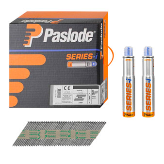 Paslode IM360Ci 3.1 x 75mm Ring Bright Framing Nails (2200 Box + 2 Fuel Cells) (PAS141081