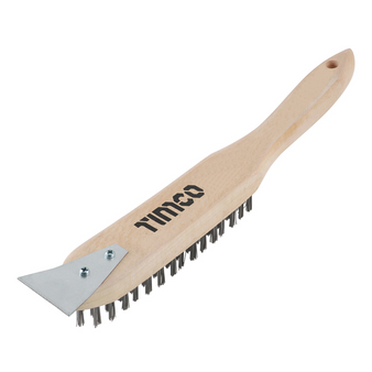 TIMCO Wire Brush & Scraper Steel 4 Rows (1 Unit) (4SSBHD)