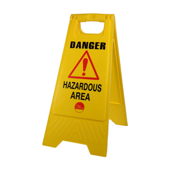 Timco Danger Hazardous Area A-Frame Safety Sign - 610 x 300 x 30 (1 Bag) (747246)