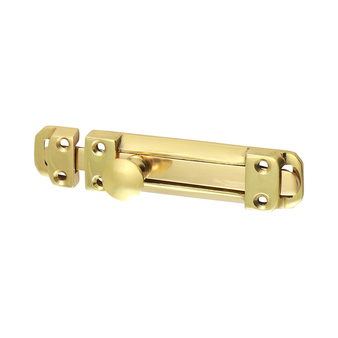 Timco Contract Flat Section Bolt Polished Brass - 110 x 25mm (1 Pack Bag) (200336)