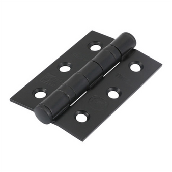 Timco Ball Bearing Hinges Grade 7 Steel Epoxy Black - 76 x 51 x 2.2 (2 Pack Box) (334321)