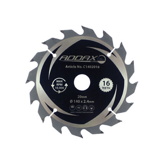 Addax Circular Saw Blade General Purpose Coarse/Medium - 184 x 16 (24 Teeth) (1 Pack) (C1841624)