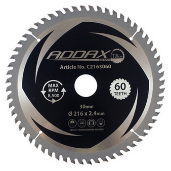 Addax Circular Saw Blade Fine Trim/Finishing Extra Fine - 250 x 30 (80 Teeth) (1 Pack) (C2503080)