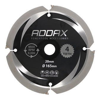 Addax PCD Fibre Cement Saw Blade - 165 x 20 (4 Teeth) (1 Pack) (PCD165204)