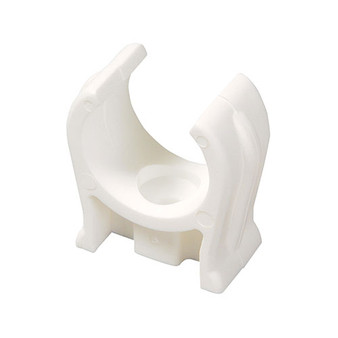 Timco Single Snap-In Open Pipe Clips White - 22mm (50 Pack) (OPS22)