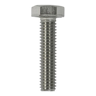 Timco Stainless Steel Set Screws / Bolts (Silver) - M10 x 30mm (10 Pack Bag) (S1030SSX)