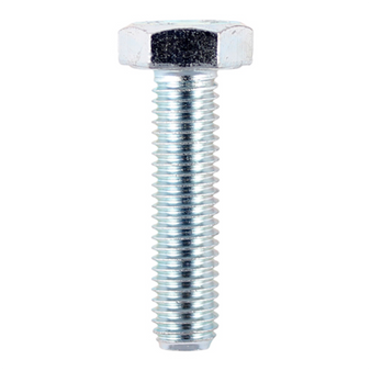 Timco High Tensile Steel Set Screws / Bolts (Silver) - M10 x 35mm (100 Pack Box) (S1035Z)