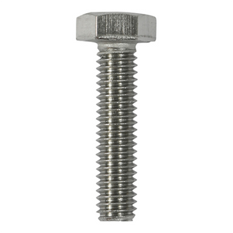 Timco Stainless Steel Set Screws / Bolts (Silver) - M6 x 16mm (10 Pack Bag) (S616SSX)