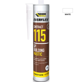 Everbuild Everflex Contract 115 GP Building Mastic 285ml - White (MASWE)